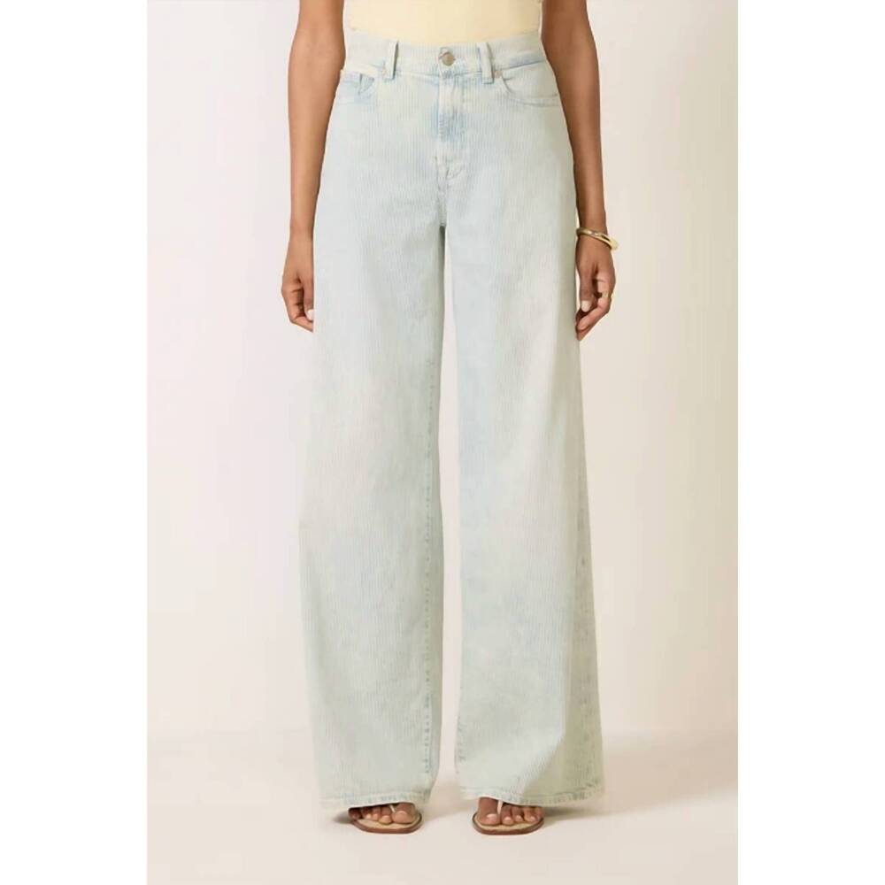 NEW 7 FOR ALL MANKIND lotta wide leg jeans in stripes